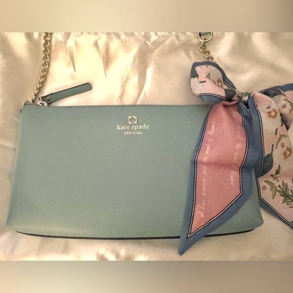 Kate Spade Blue soft Leather Crossbody Bag MSRP: $248 Like New - Picture 15 of 15